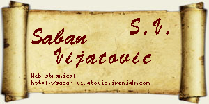 Šaban Vijatović vizit kartica